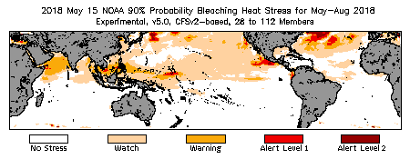 Bleaching Outlook - 90% probability