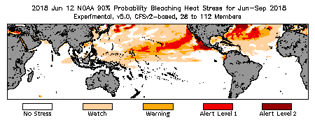 Bleaching Outlook - 90% probability