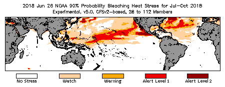 Bleaching Outlook - 90% probability