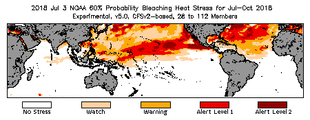 Bleaching Outlook - 60% probability