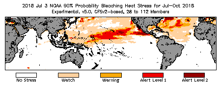 Bleaching Outlook - 90% probability