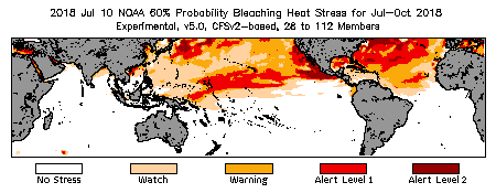 Bleaching Outlook - 60% probability