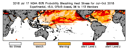 Bleaching Outlook - 60% probability