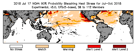 Bleaching Outlook - 90% probability