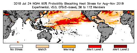 Bleaching Outlook - 90% probability