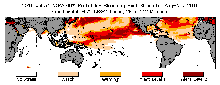 Bleaching Outlook - 60% probability