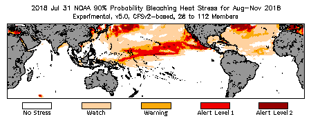 Bleaching Outlook - 90% probability