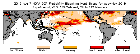 Bleaching Outlook - 90% probability