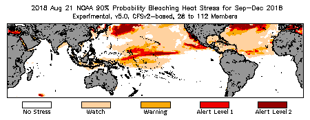 Bleaching Outlook - 90% probability