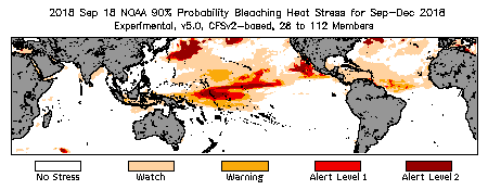 Bleaching Outlook - 90% probability