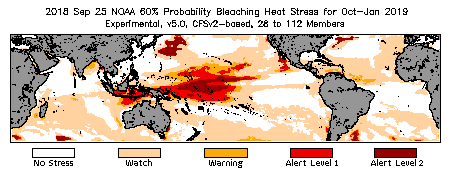 Bleaching Outlook - 60% probability