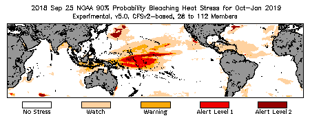 Bleaching Outlook - 90% probability