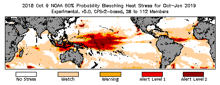 Bleaching Outlook - 60% probability