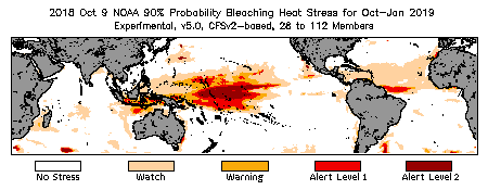 Bleaching Outlook - 90% probability