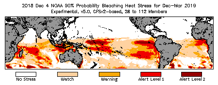 Bleaching Outlook - 90% probability