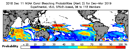 Current Bleaching Heat Stress Outlook Probability - Alert Level 2