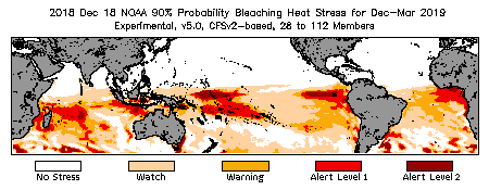 Bleaching Outlook - 90% probability