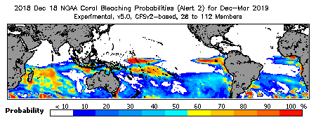 Current Bleaching Heat Stress Outlook Probability - Alert Level 2