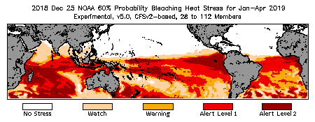 Bleaching Outlook - 60% probability