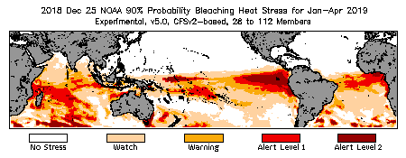 Bleaching Outlook - 90% probability