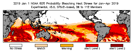 Bleaching Outlook - 60% probability