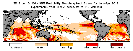 Bleaching Outlook - 90% probability