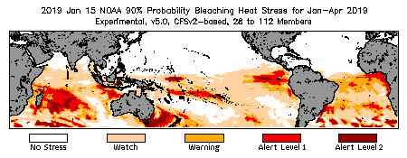 Bleaching Outlook - 90% probability