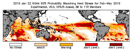 Bleaching Outlook - 90% probability