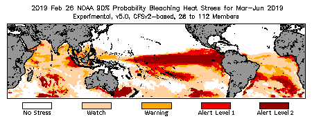 Bleaching Outlook - 90% probability