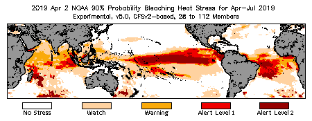 Bleaching Outlook - 90% probability