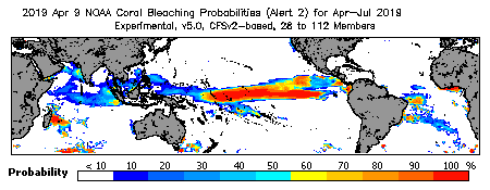 Current Bleaching Heat Stress Outlook Probability - Alert Level 2