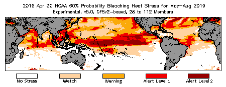 Bleaching Outlook - 60% probability