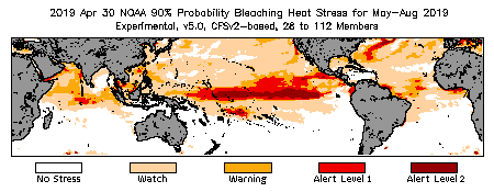 Bleaching Outlook - 90% probability