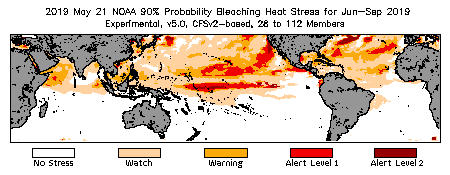 Bleaching Outlook - 90% probability