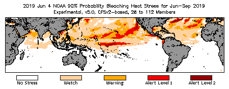 Bleaching Outlook - 90% probability