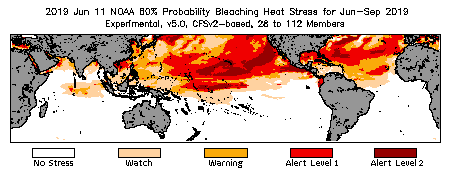 Bleaching Outlook - 60% probability