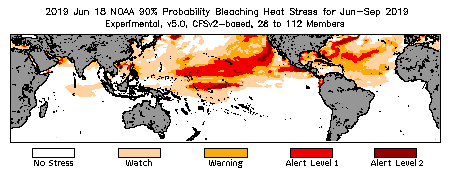 Bleaching Outlook - 90% probability