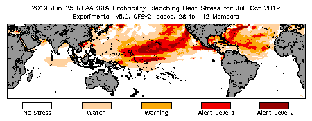 Bleaching Outlook - 90% probability