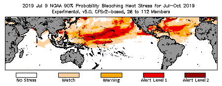 Bleaching Outlook - 90% probability