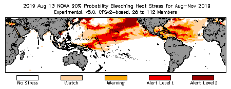 Bleaching Outlook - 90% probability