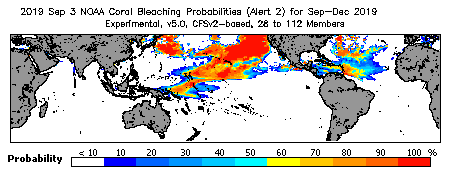 Current Bleaching Heat Stress Outlook Probability - Alert Level 2