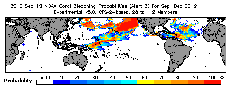 Current Bleaching Heat Stress Outlook Probability - Alert Level 2