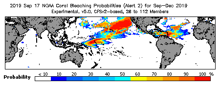 Current Bleaching Heat Stress Outlook Probability - Alert Level 2