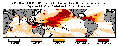 Bleaching Outlook - 60% probability