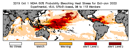 Bleaching Outlook - 60% probability