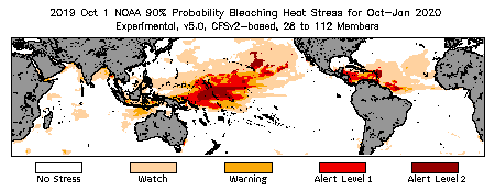 Bleaching Outlook - 90% probability