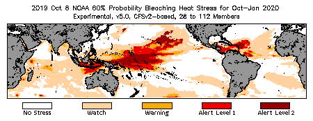 Bleaching Outlook - 60% probability