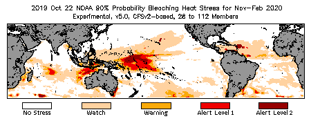 Bleaching Outlook - 90% probability