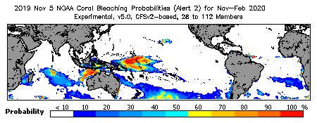 Current Bleaching Heat Stress Outlook Probability - Alert Level 2