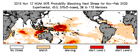 Bleaching Outlook - 90% probability